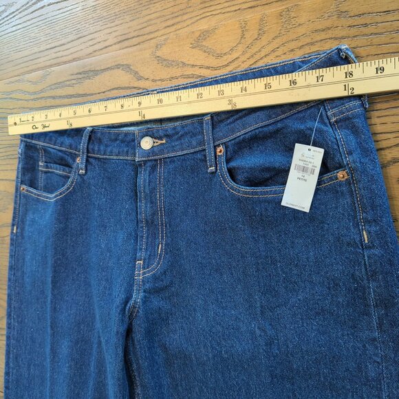 Old Navy Womens 14 Petite‎ Blue Jeans Mid-Rise Wide Leg Denim Casual Wear - Picture 8 of 13
